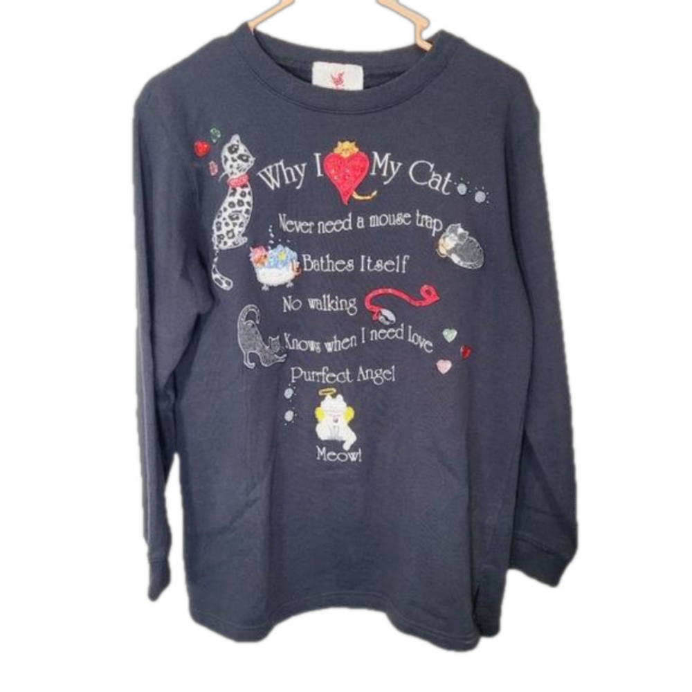 Quacker Factory vintage cat sweater